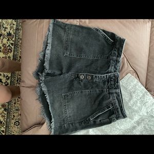 Free people denim black shorts